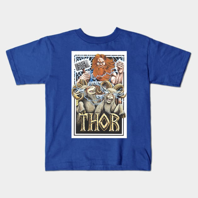 Thor - the god of thunder – color Kids T-Shirt by Stolencheese